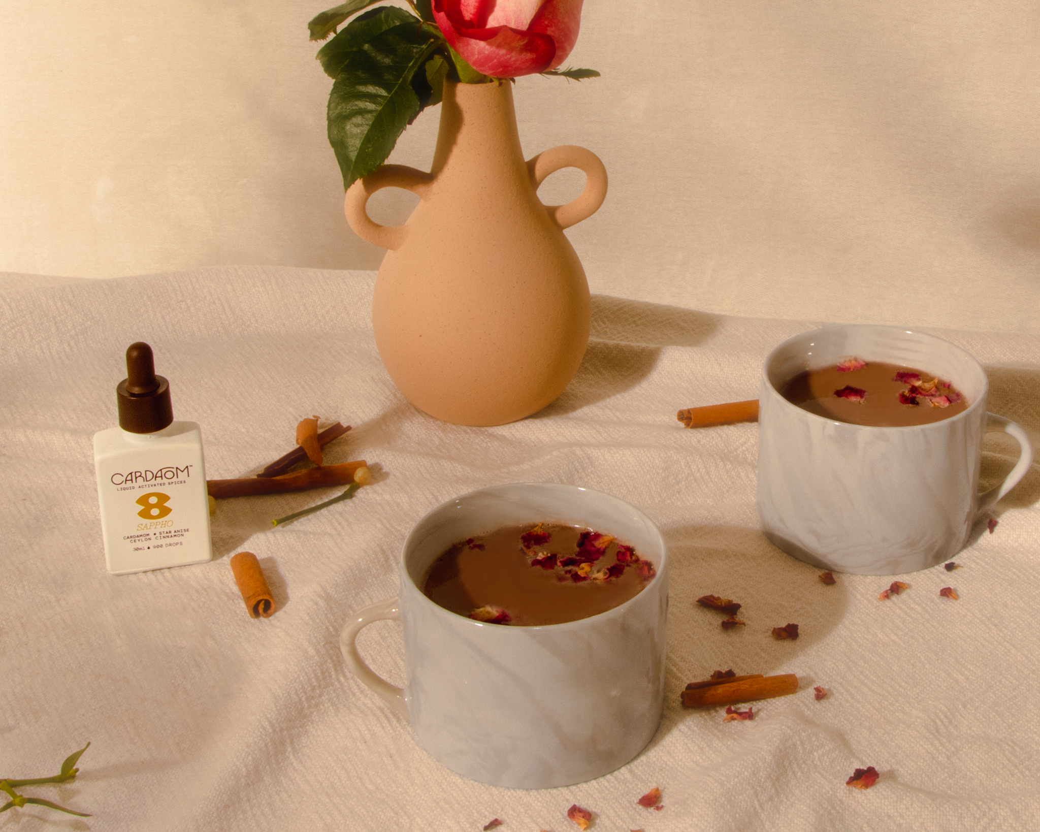 SPICED CARDAMOM ROSE 🌹 HOT-CHOCOLATE 🍫 🌙 MOON MILK with SAPPHO